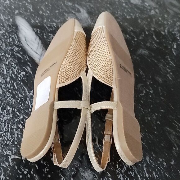 BRAND NEW REPORT MIKKI Elegant CREAM and GOLD  WOMENS SLINGBACK FLAT SHO… - Picture 15 of 16